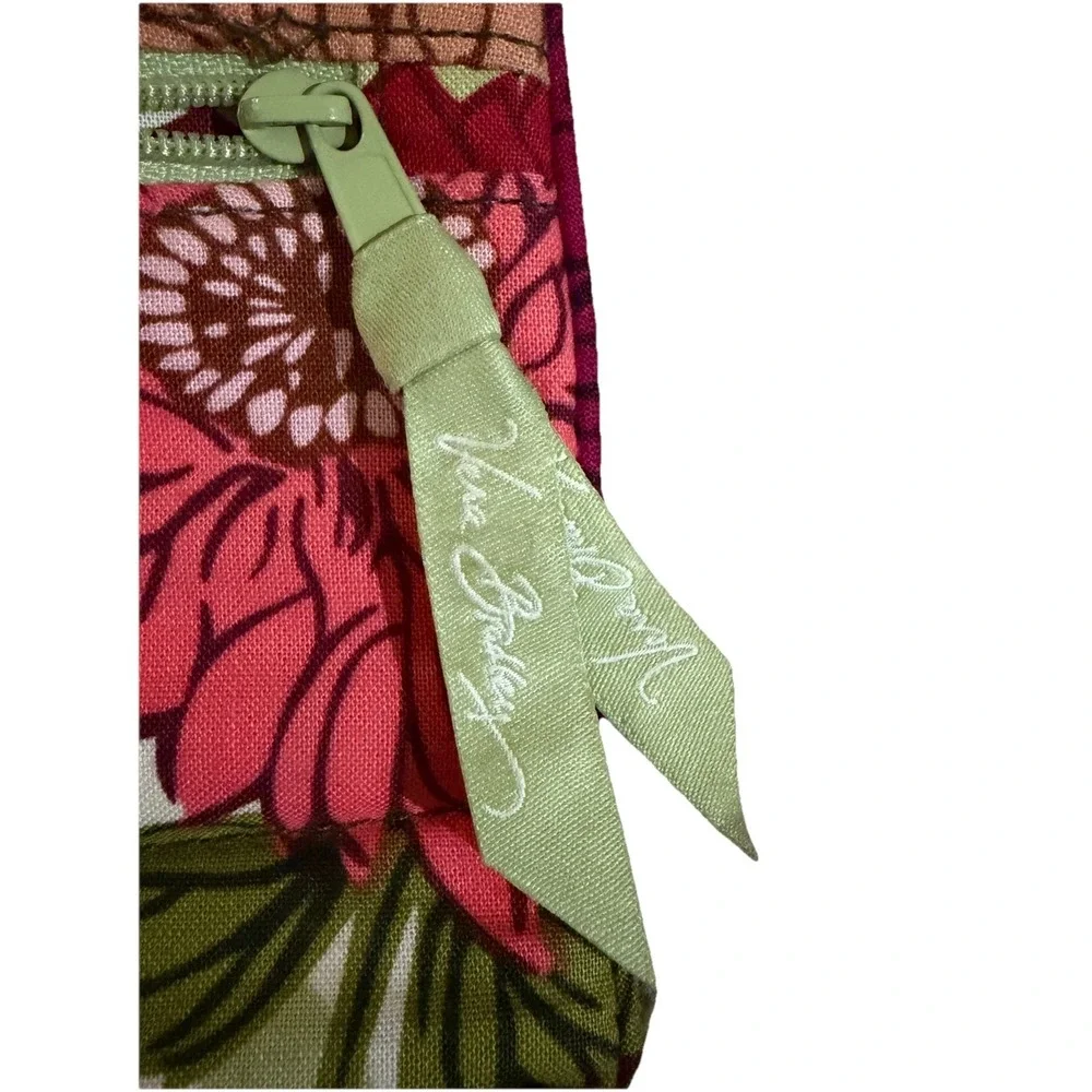 Vera Bradley Floral Quilted ID Wallet Coin Purse Kiss Lock Card Holder Keychain